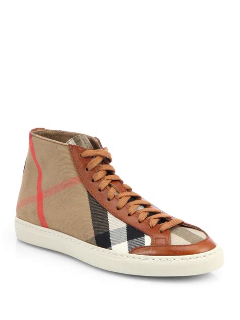 womens burberry sneaker|burberry high top sneakers women's.